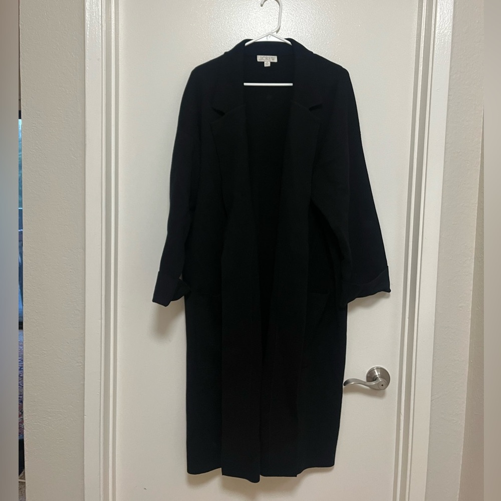 Jcrew Ella open-front long sweater-blazer in Black - Picture 5 of 9